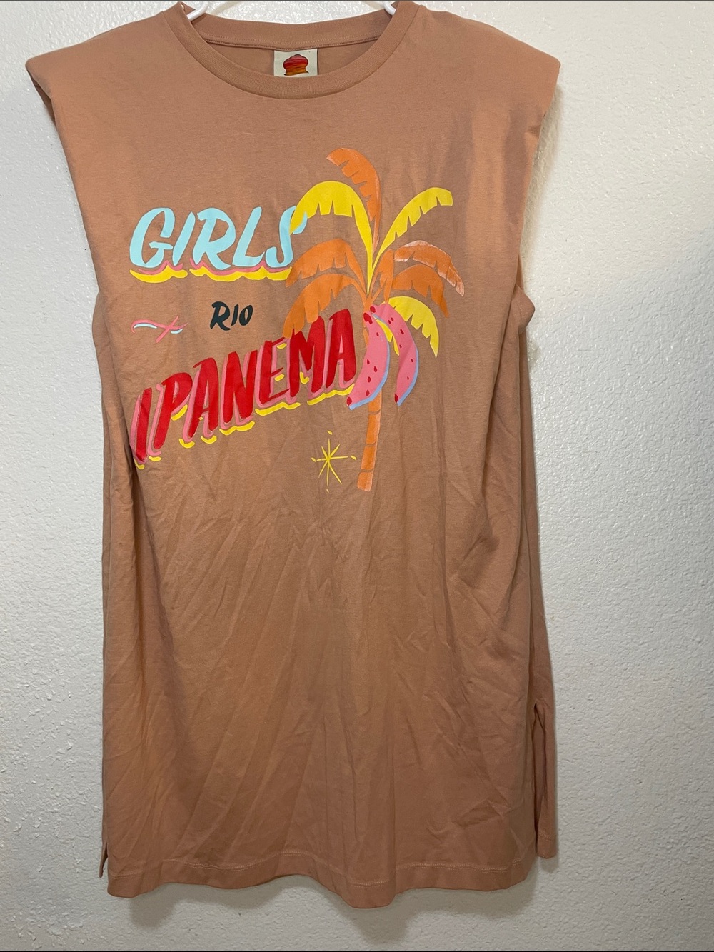 Girls Ipanema Graphic Tank Top - Brown